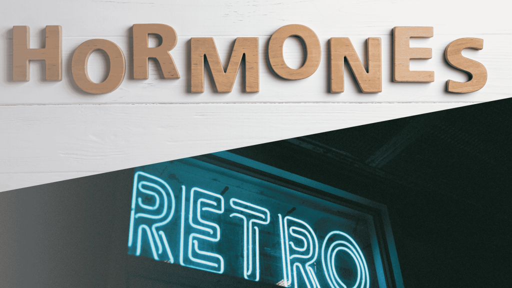Fabricated 3D Sign Letters vs. Flat Signs Traditional: Which is Right for You? 1 (Neon signs displaying the words "hormones" and "retro" in vibrant colors against a dark background.)3D Sign Letters vs. Flat Signs