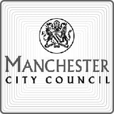 Manchester City Council logo – outdoor business signs project completed by Manchester Signs Centre