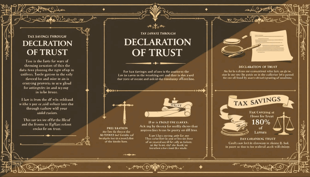 An illustration of real-life examples showcasing tax savings through declarations of trust.