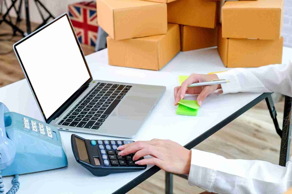 A person is checking his compaies vat number.