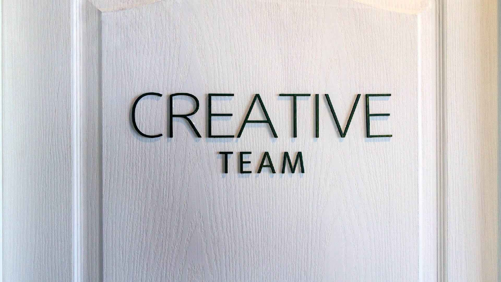 Creative team Acrylic Wall Branding