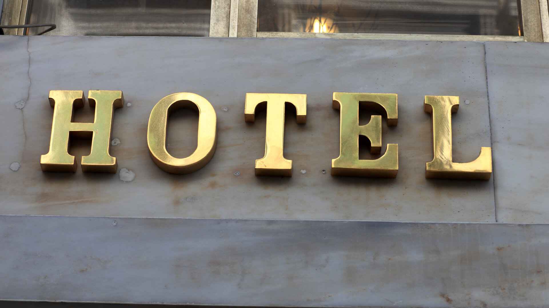 Hotel 3d gold letters
