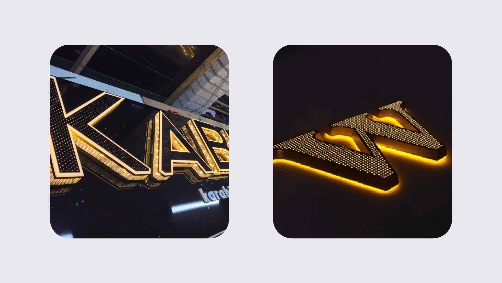 Illuminated Perforated Signage