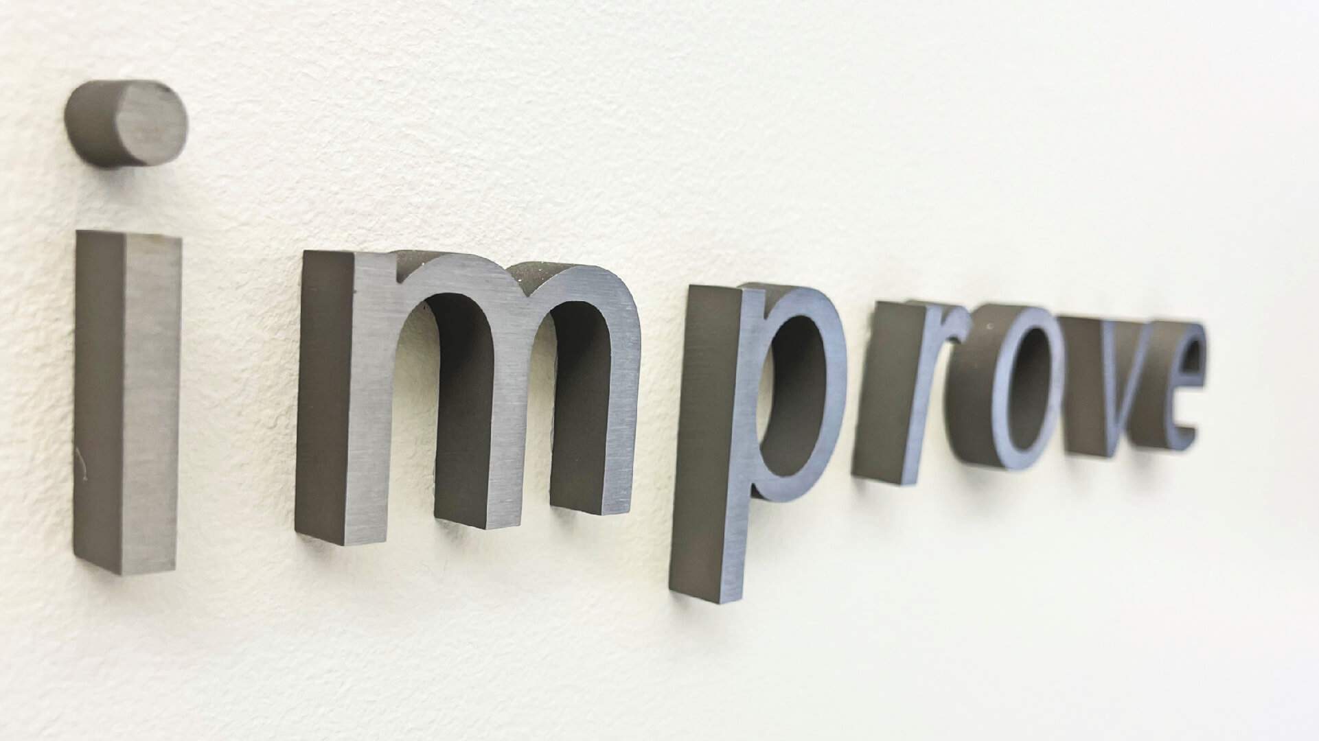 Improve Silver Mirror 3D Letters