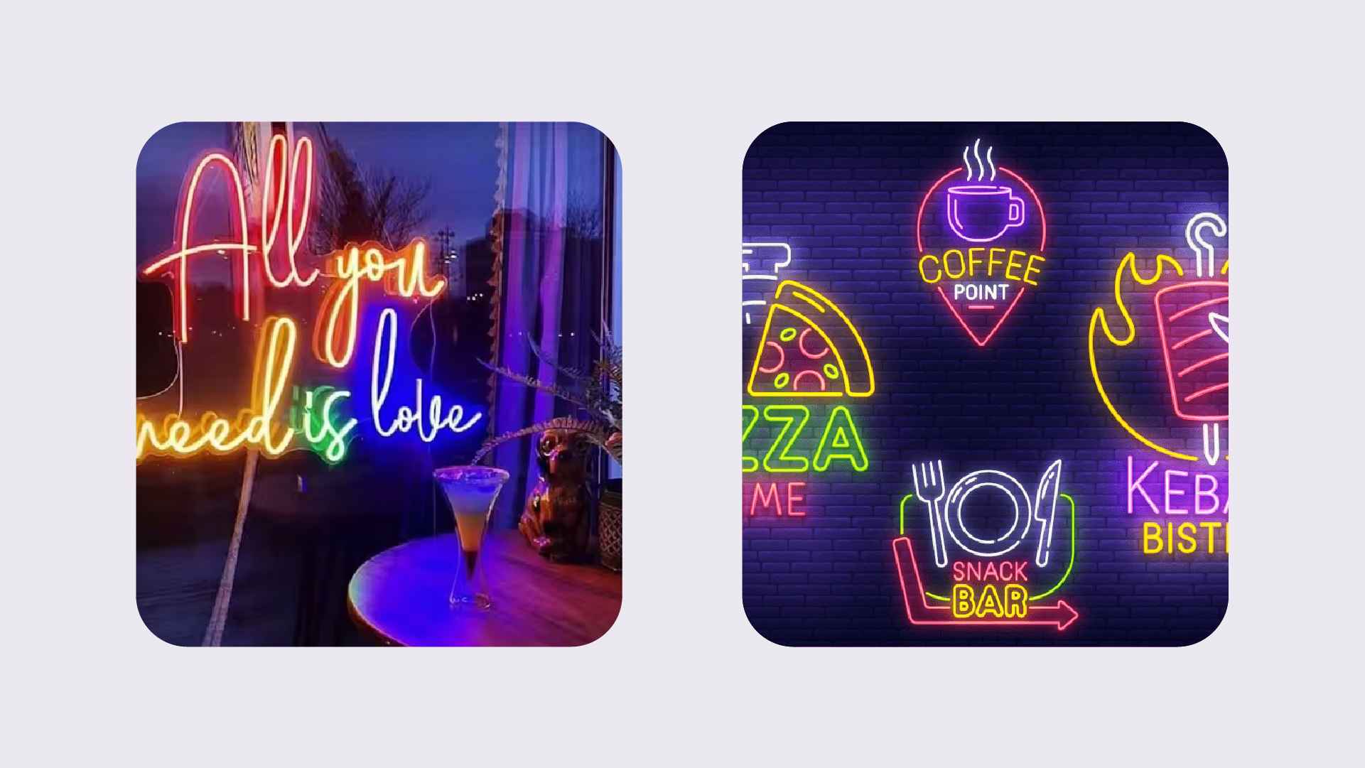 Multicolour Neon Display