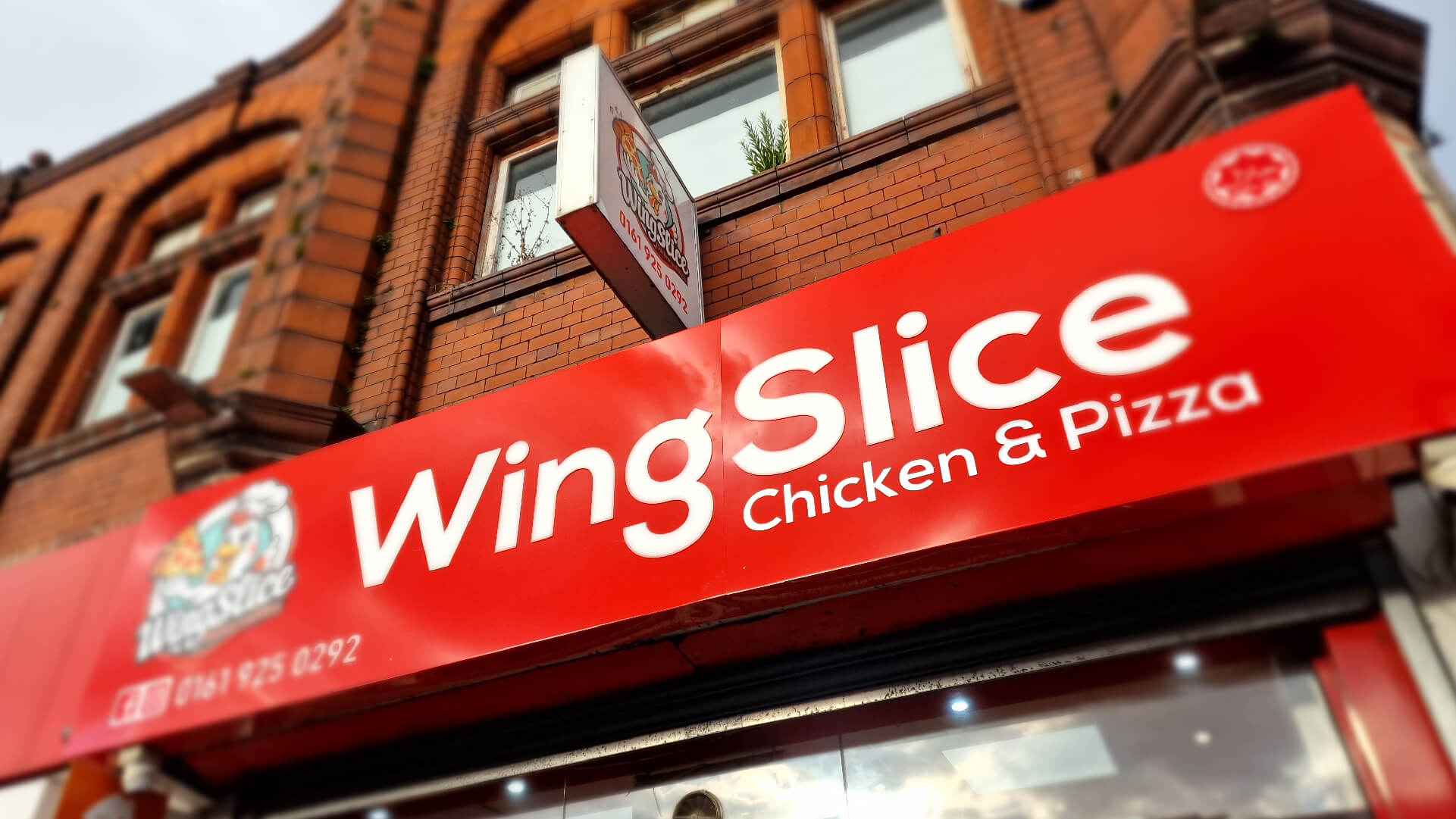 Wing slice Fret Cut Illuminated Tray Signs