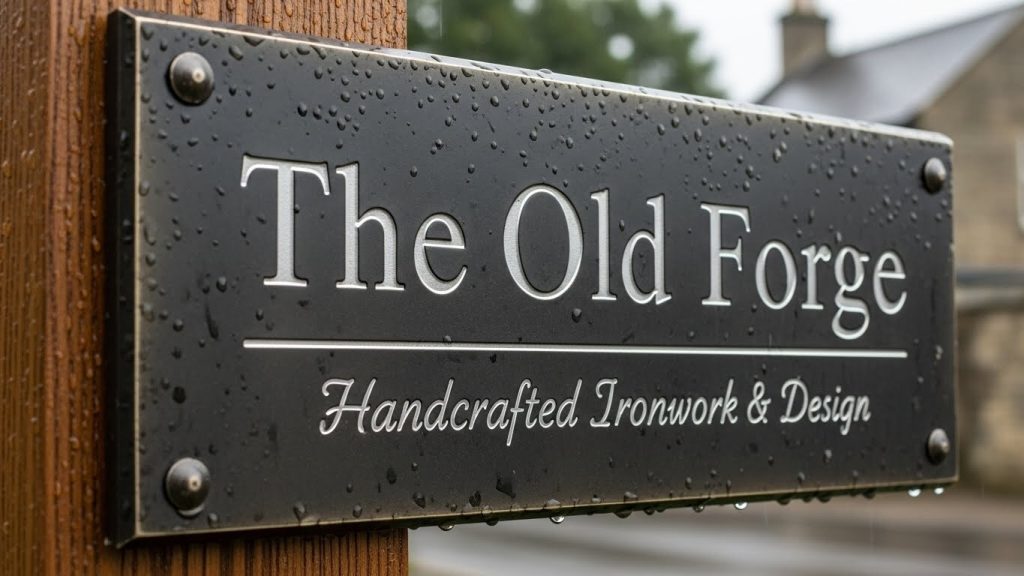 Long-Lasting Signage Materials: Choosing Durable Solutions for Outdoor Branding 5 Outdoor business signage in the UK made from long-lasting signage materials exposed to weather conditions.