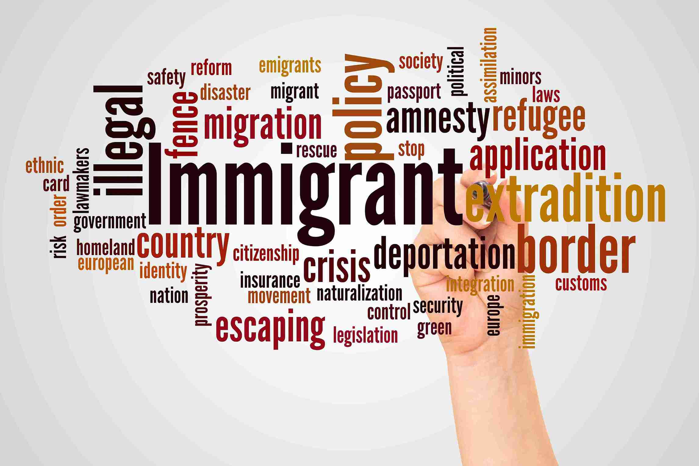 Image depicting immigration law concepts, highlighting issues like deportation and legal processes involved.