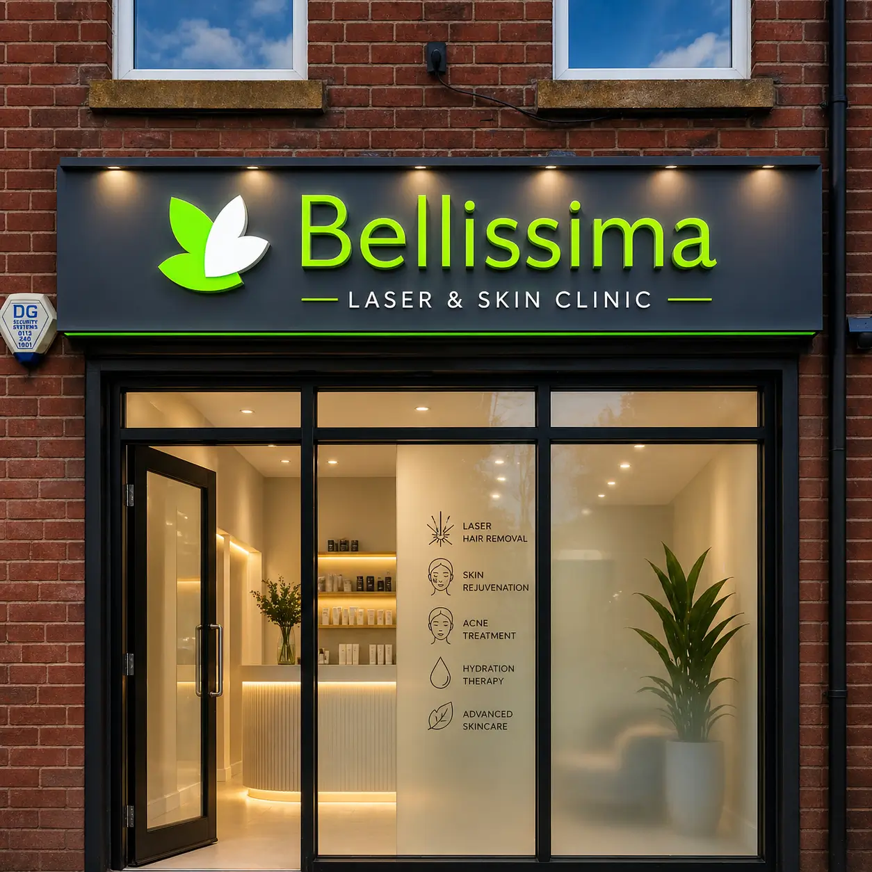 beauty salon and spa sign.